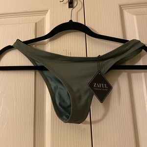 Olive green swim bottoms